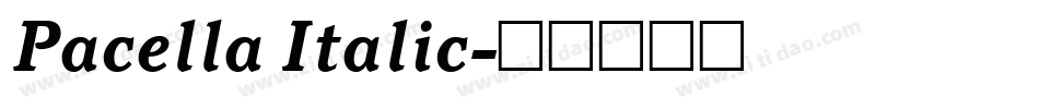 Pacella Italic字体转换